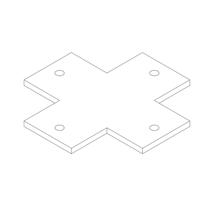 4 Way Steel Base Plate