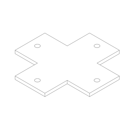 4 Way Steel Base Plate