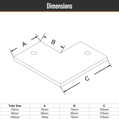L-Shaped Steel Base Plate