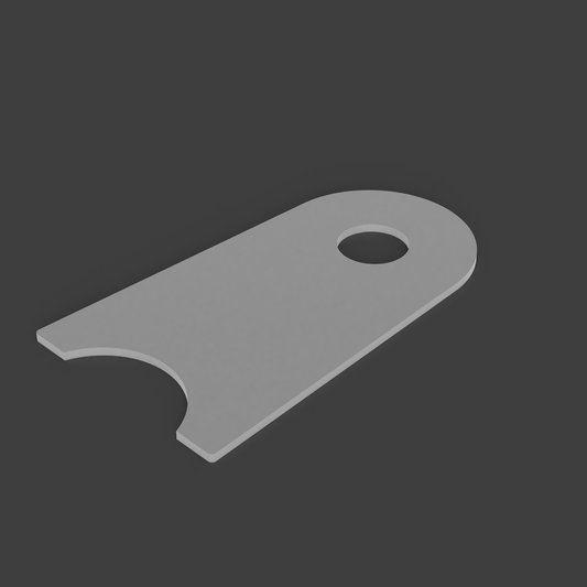 Flat Notched Tab - 25.4mm Tube