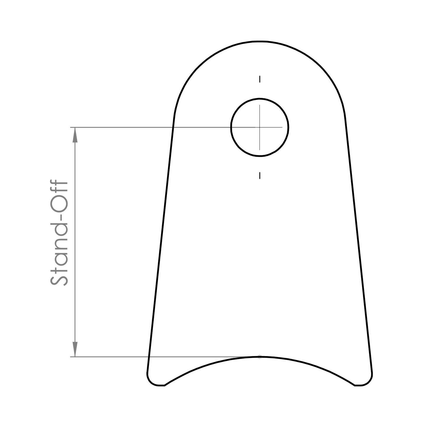 Flat Notched Tab - 44.45mm Tube